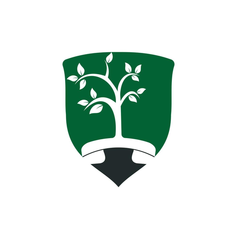 diseño de logotipo de vector de llamada de naturaleza. plantilla de diseño de icono de árbol de auricular.