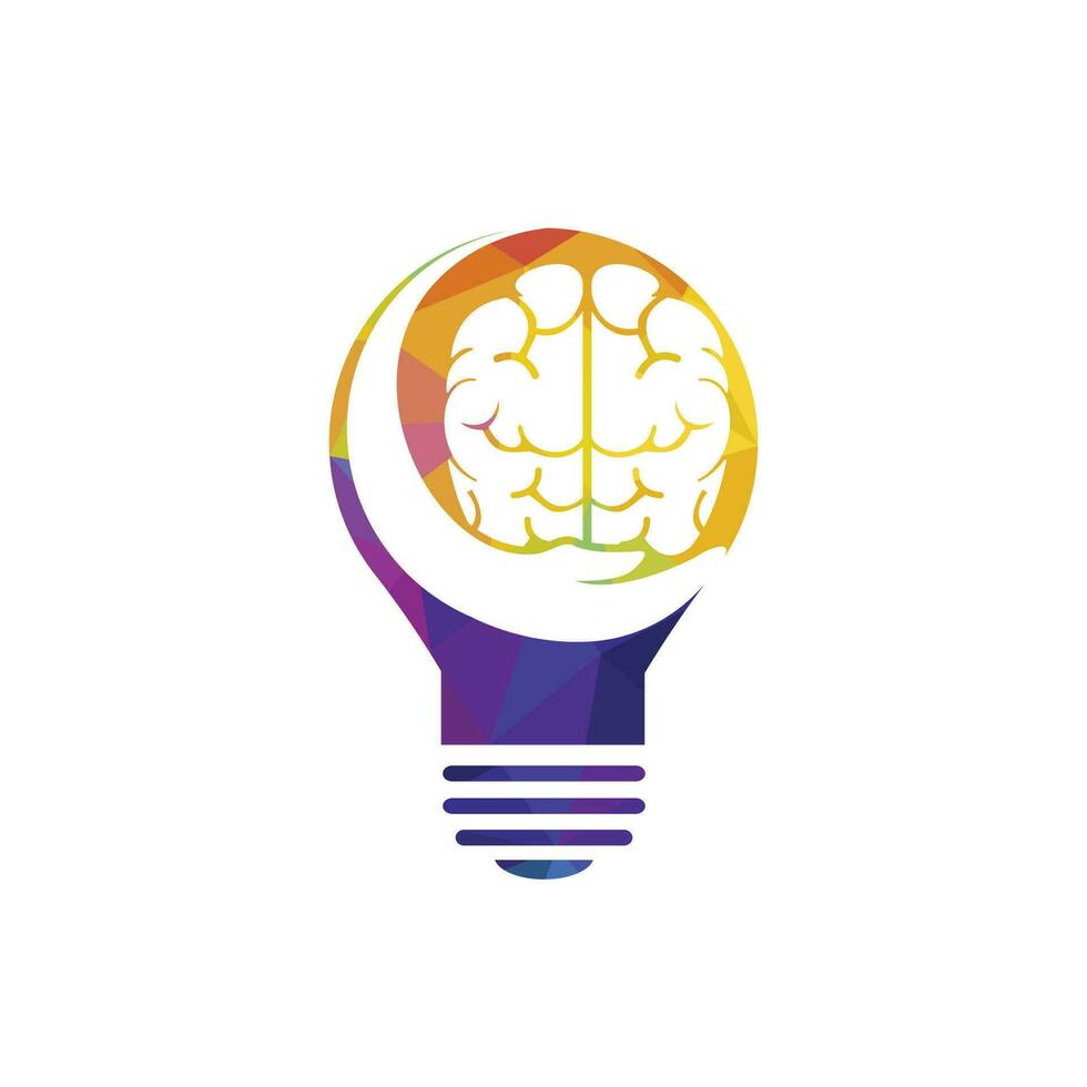 Brain care vector logo design. Human brain with hand icon logo design.