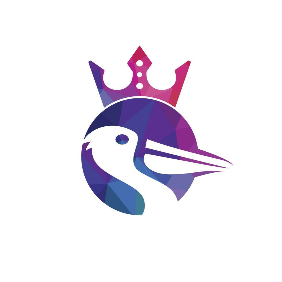 King pelican vector logo design template.