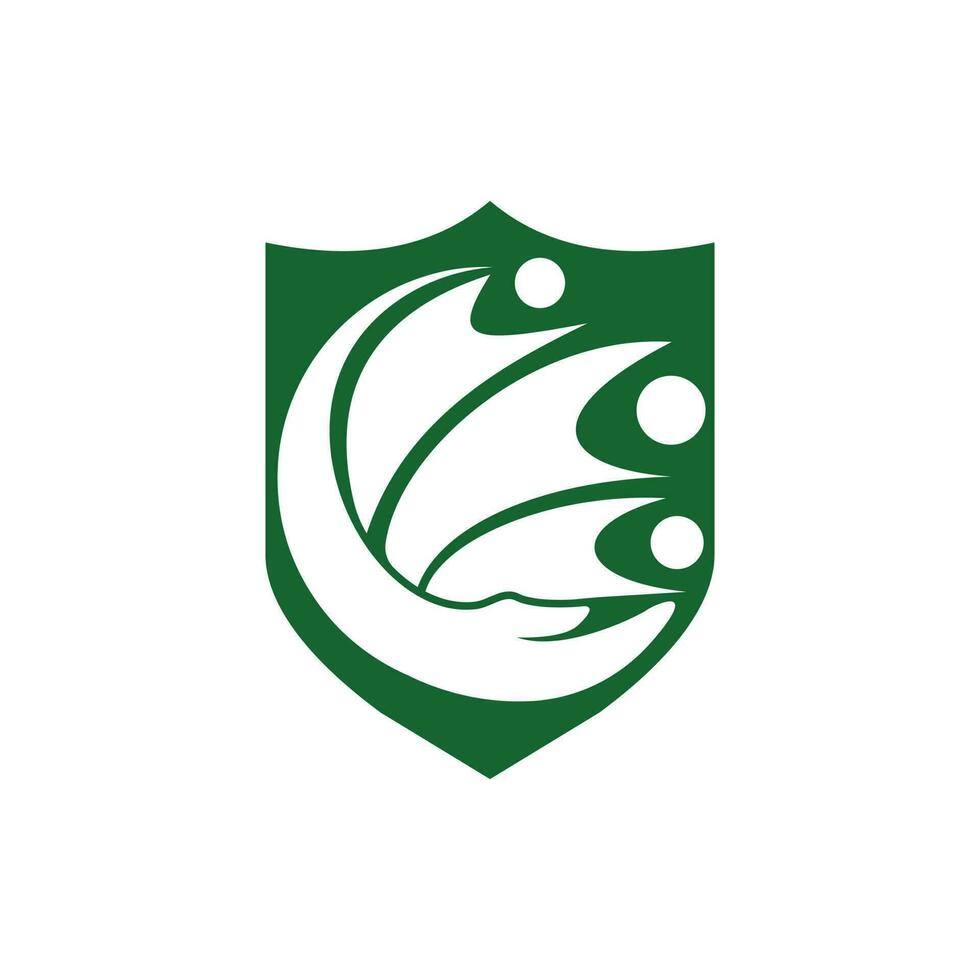 People or family care vector logo design. Hand and people icon design.