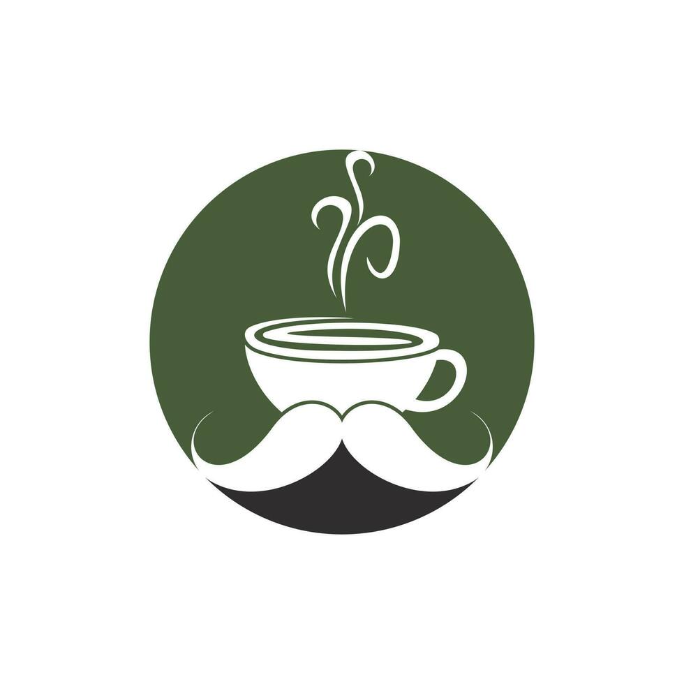 Bigote café vector logo diseño modelo. creativo café tienda logo concepto.