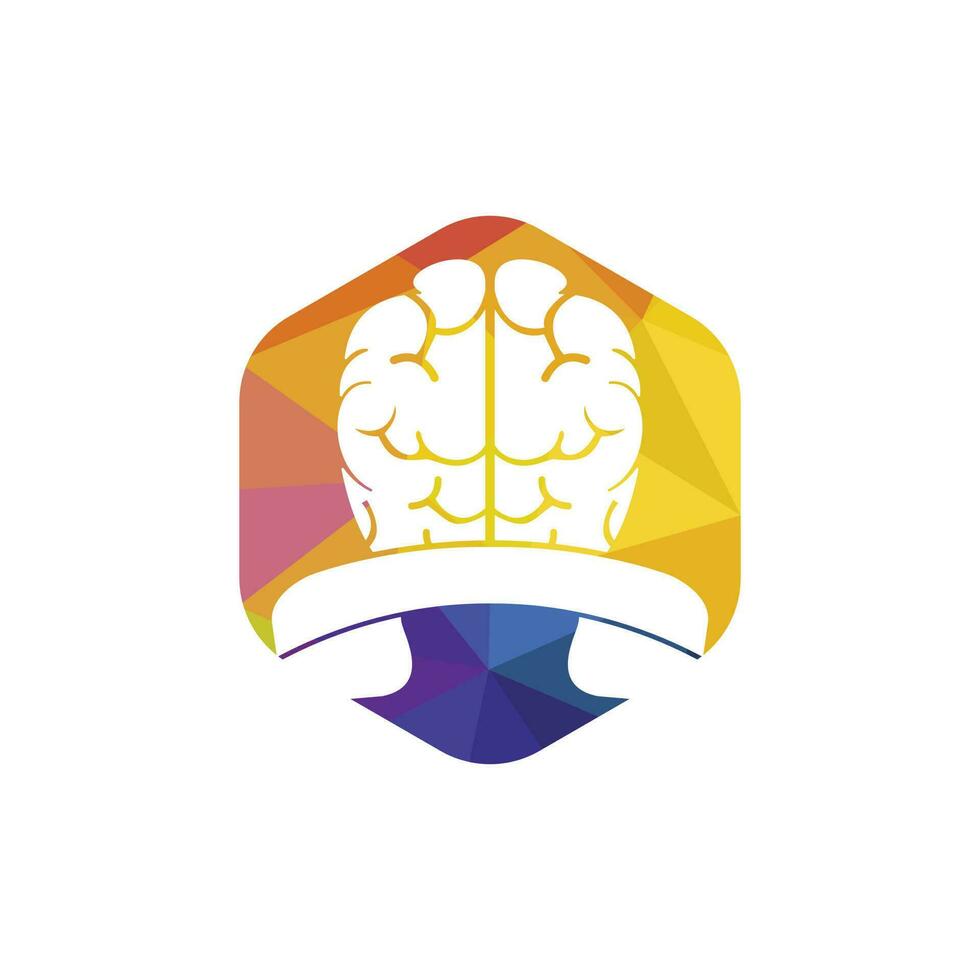 cerebro llamada vector logo diseño modelo.