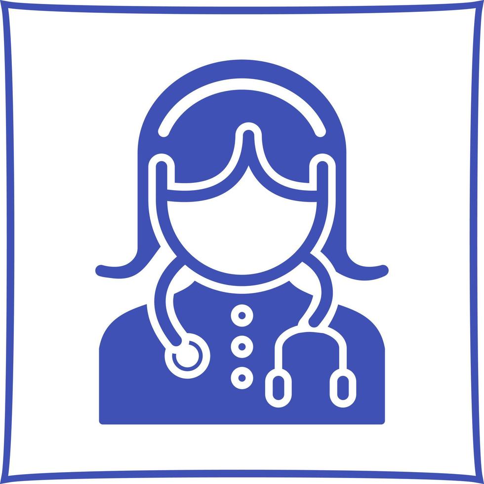 médico apoyo único vector icono