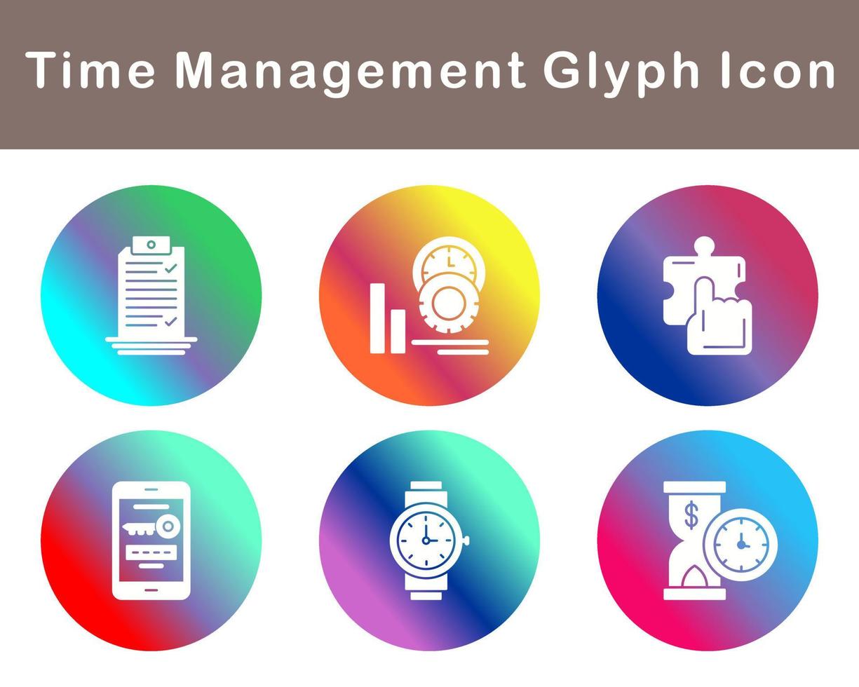 Time Management Vector Icon Set