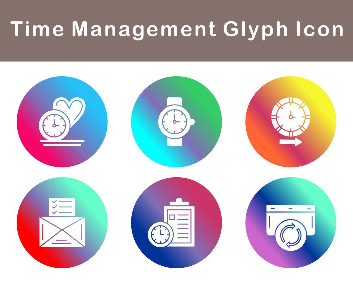 Time Management Vector Icon Set