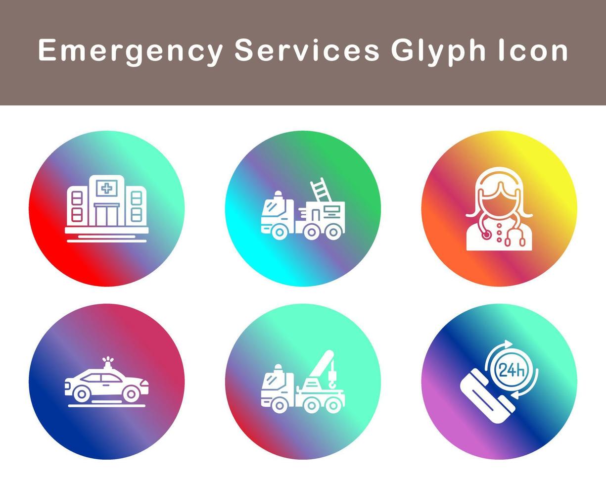 Emergency Services Vector Icon Set