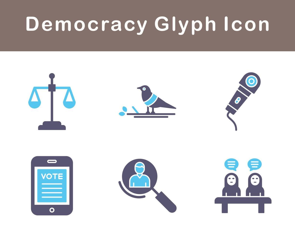 Democracy Vector Icon Set