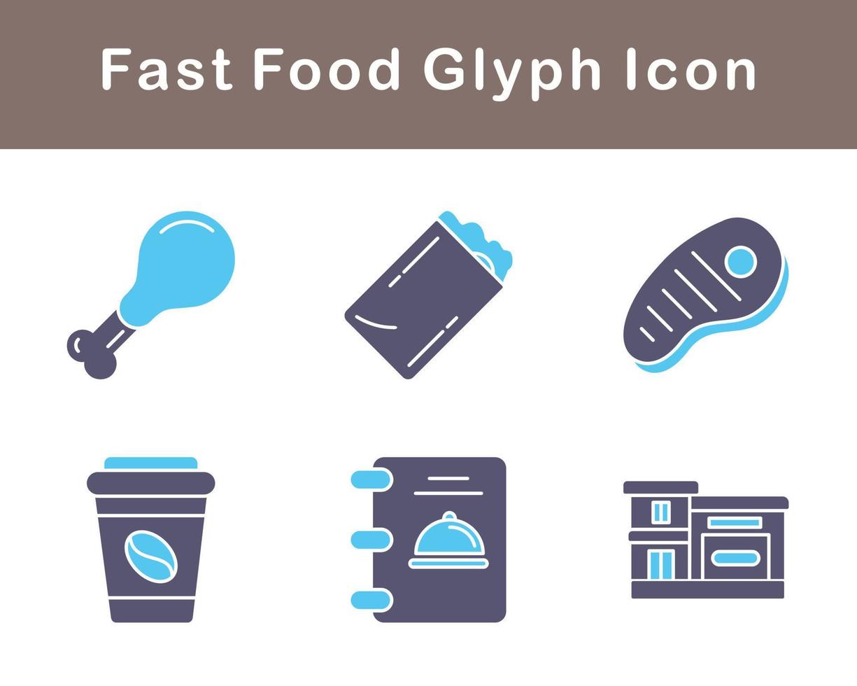 Fast Food Vector Icon Set