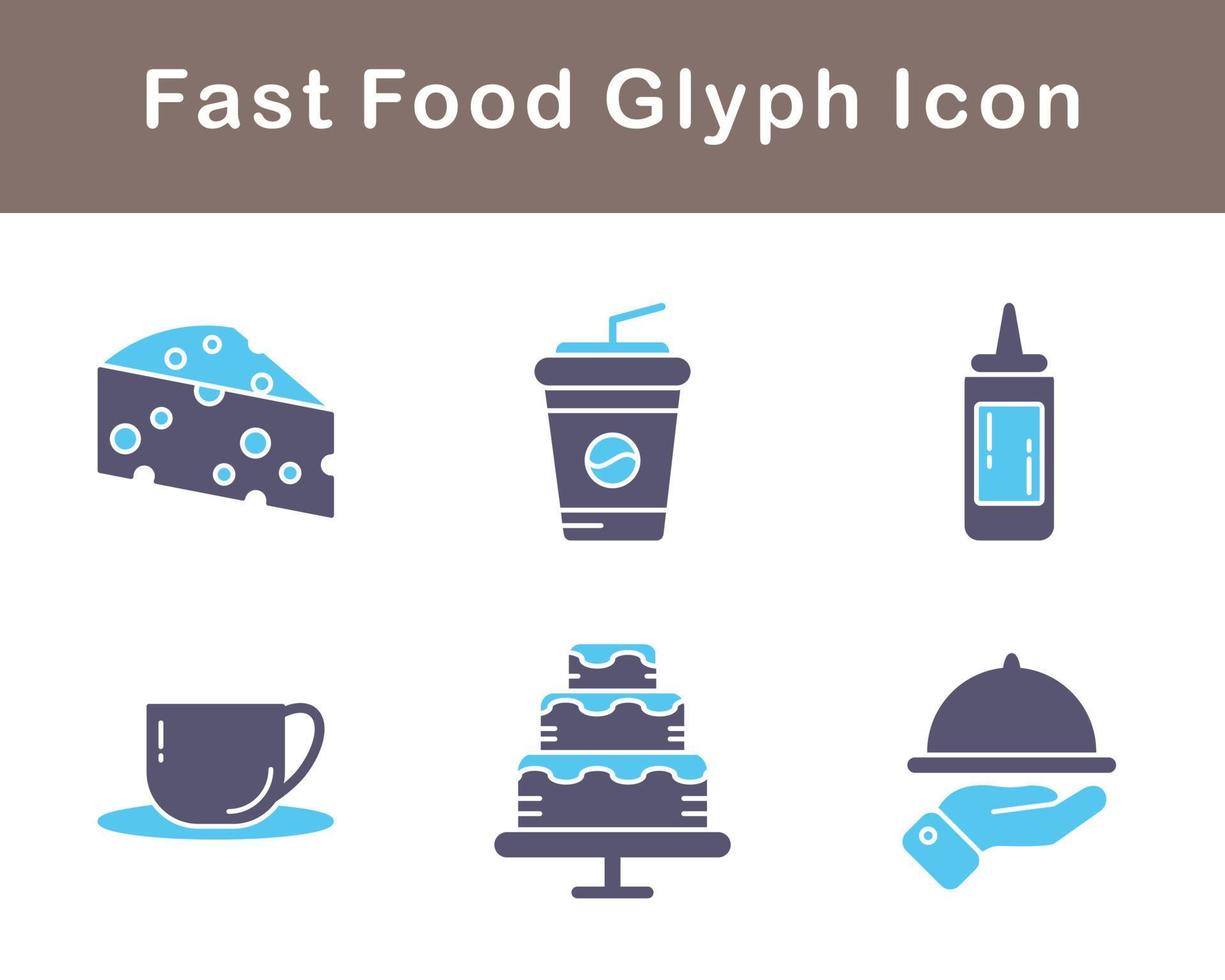 Fast Food Vector Icon Set