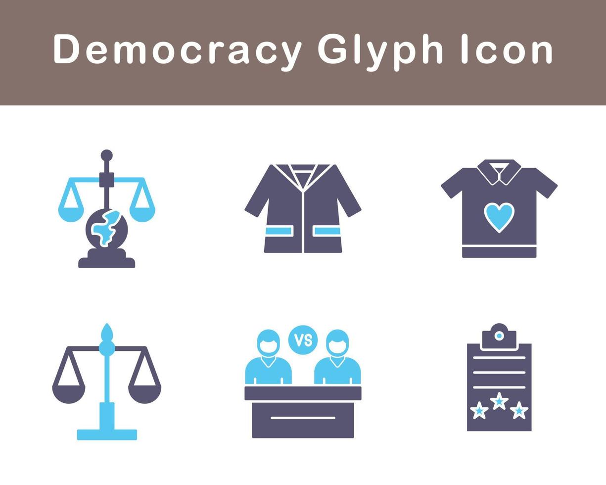 Democracy Vector Icon Set