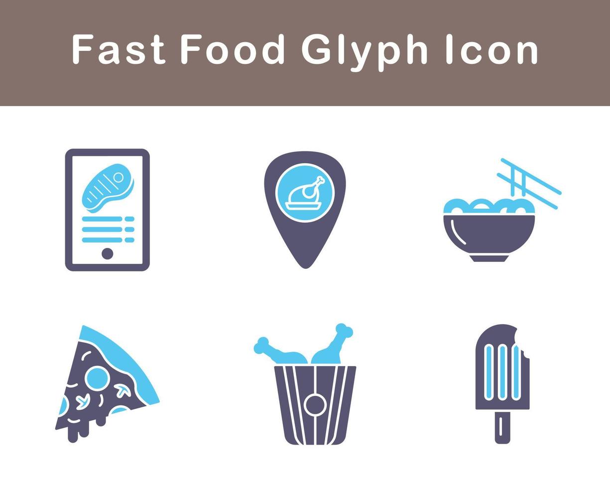 Fast Food Vector Icon Set