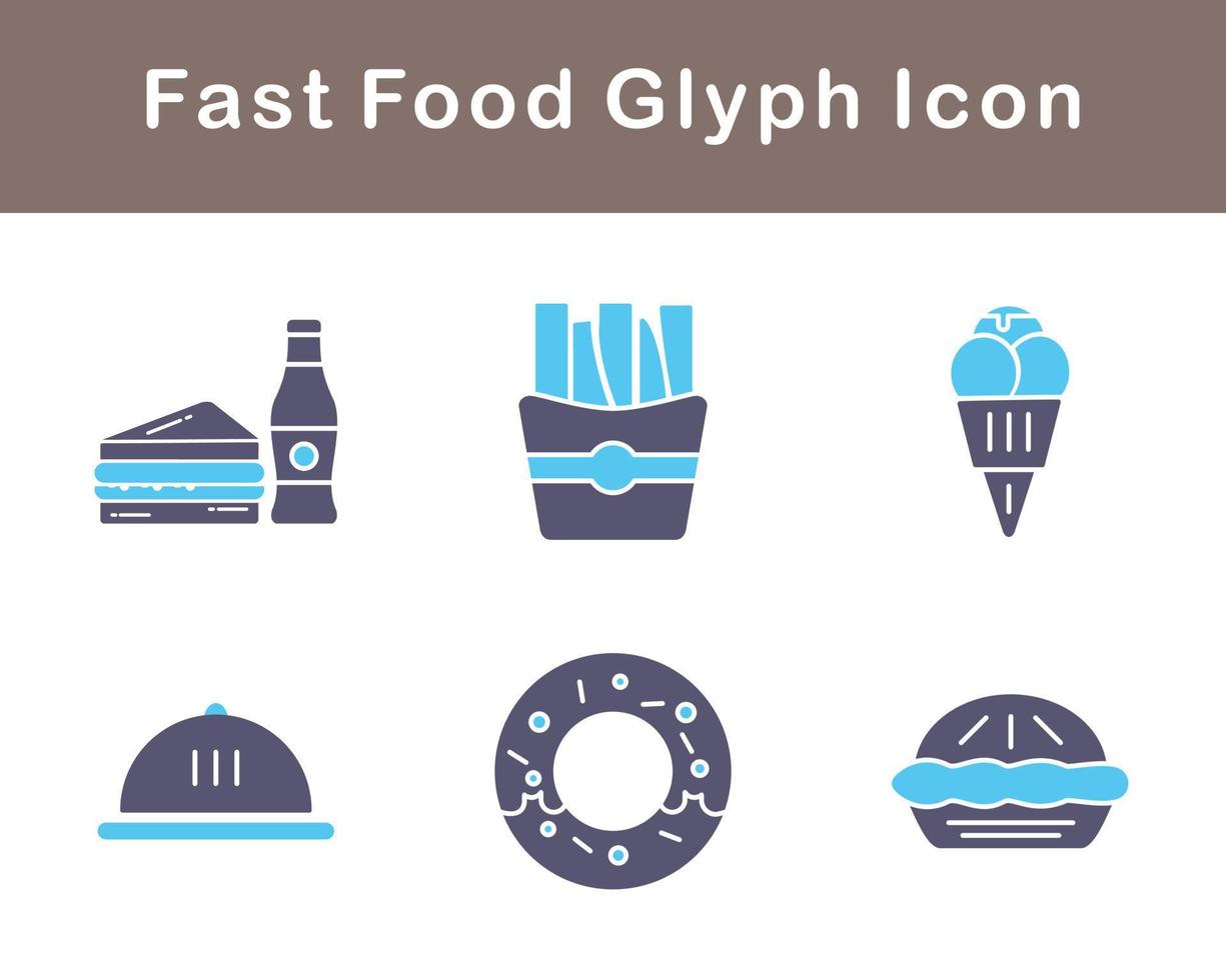 Fast Food Vector Icon Set