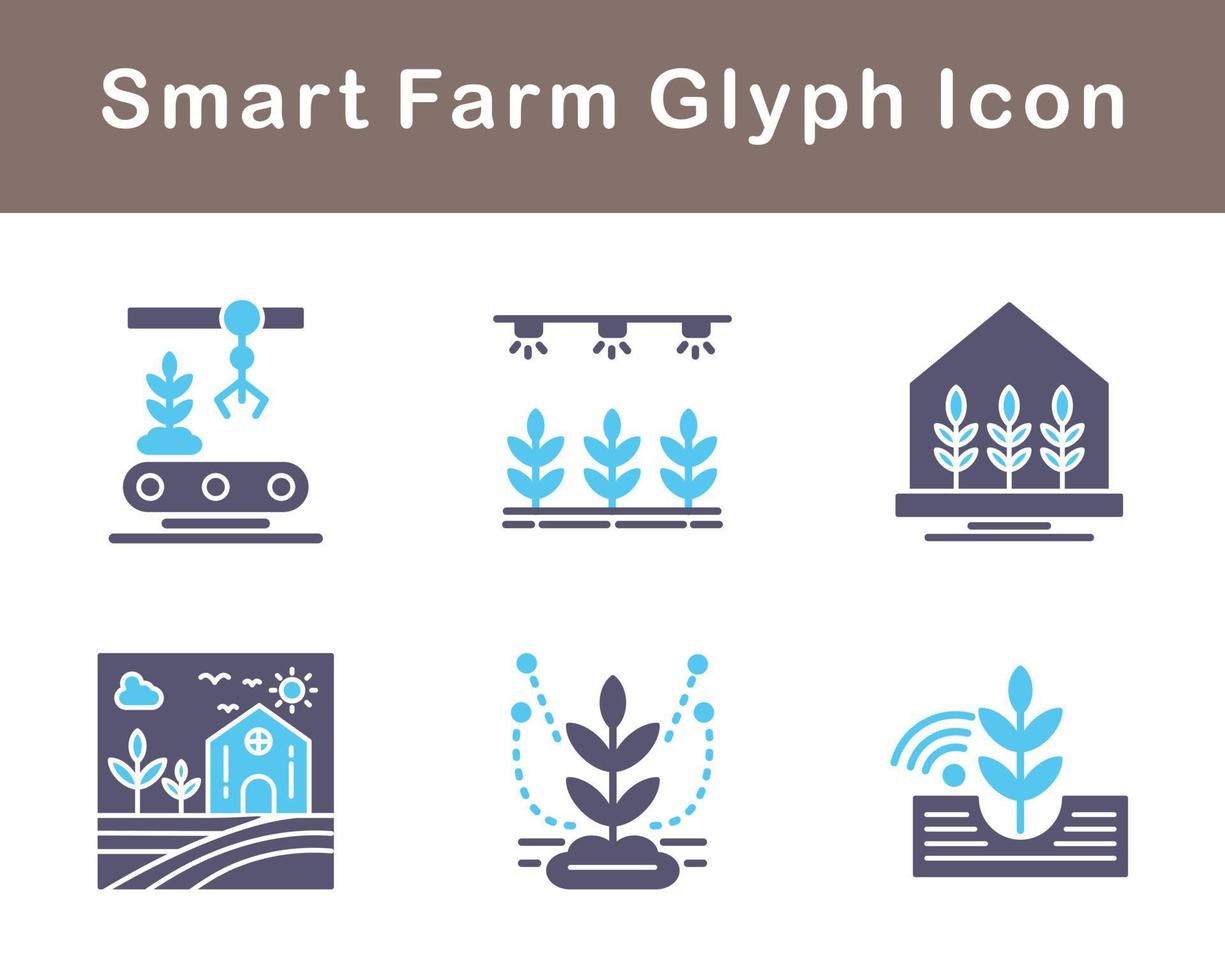 Smart Farm Vector Icon Set