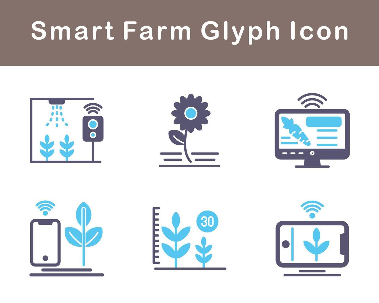 Smart Farm Vector Icon Set