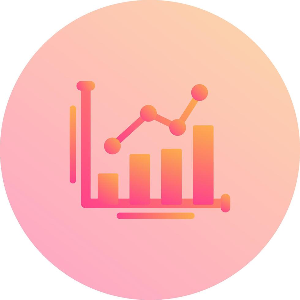 Bar Chart Unique Vector Icon