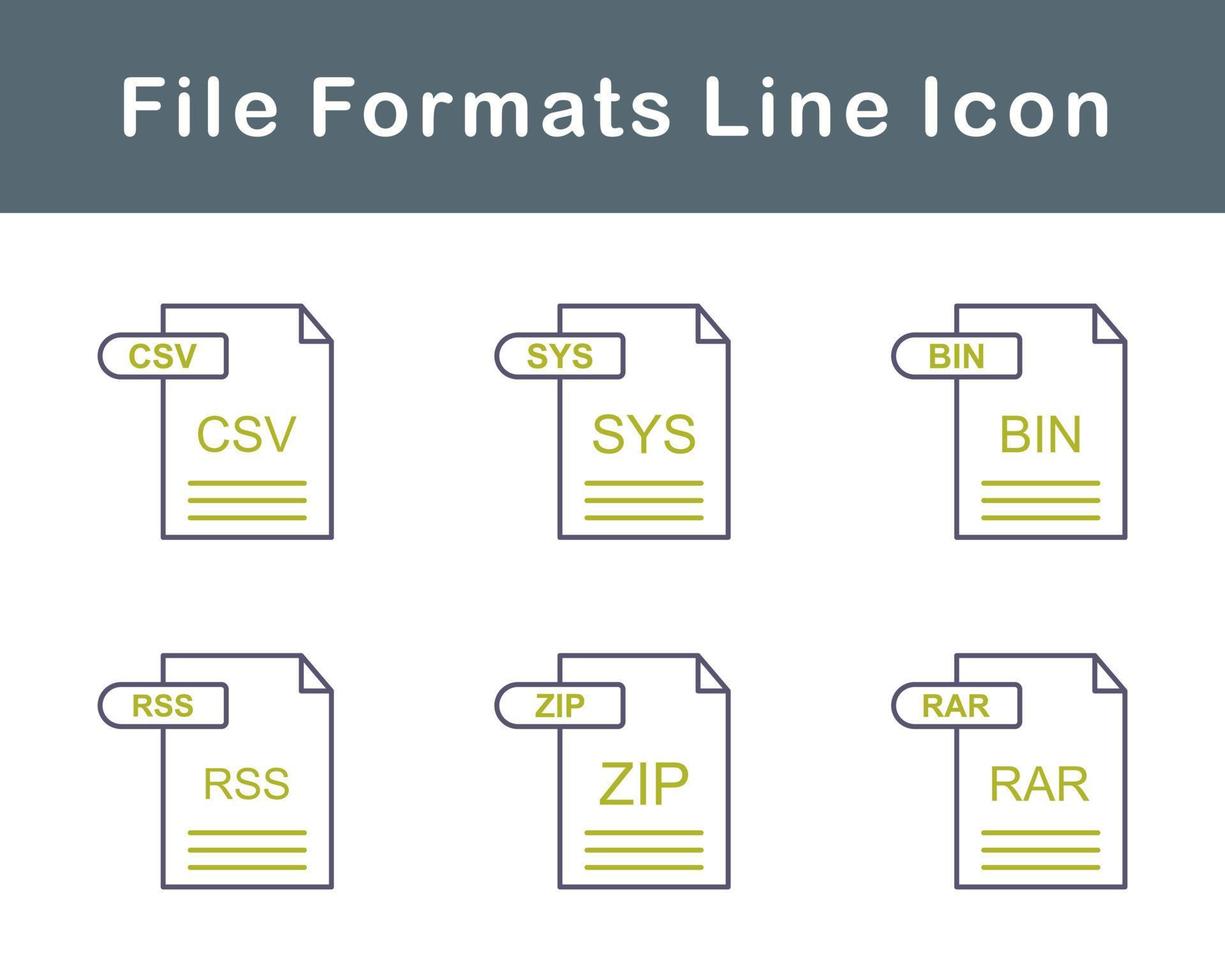 File Formats Vector Icon Set