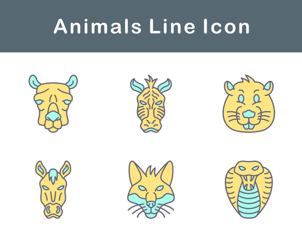 animales vector icono conjunto