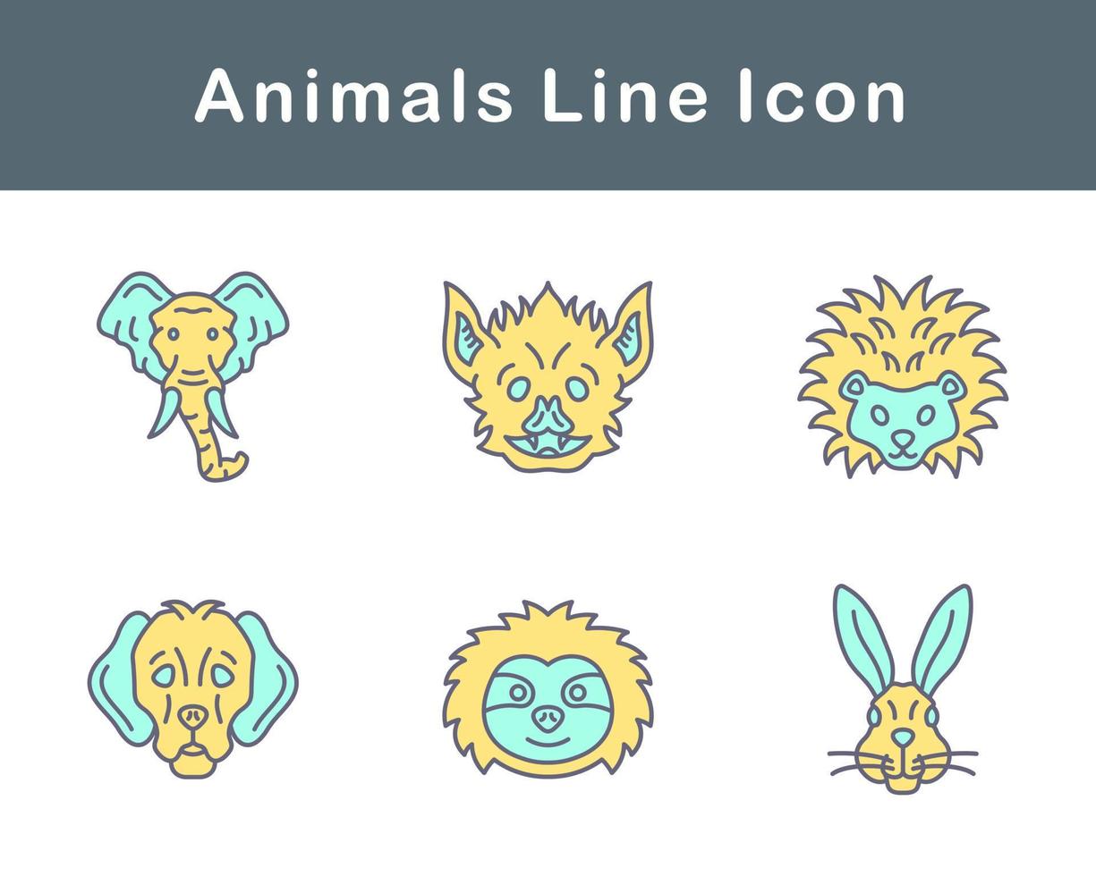 animales vector icono conjunto