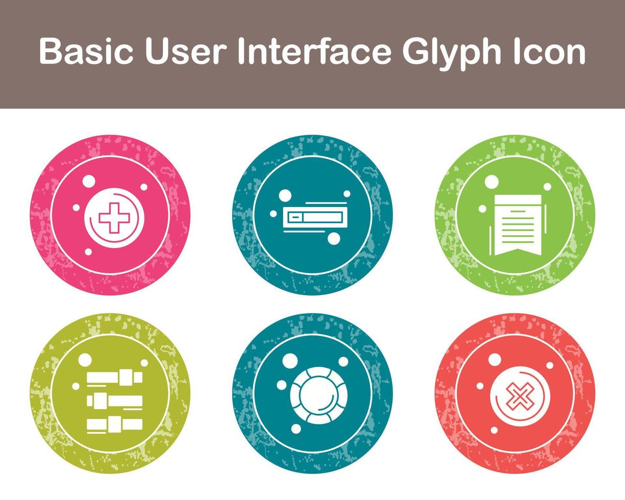 Basic User Interface Vector Icon Set