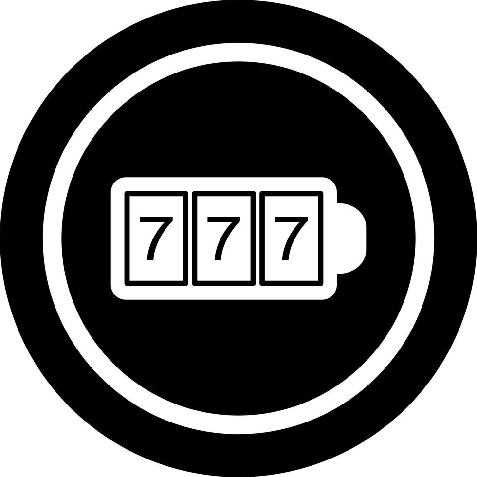 Slot Machine with Sevens Vector Icon