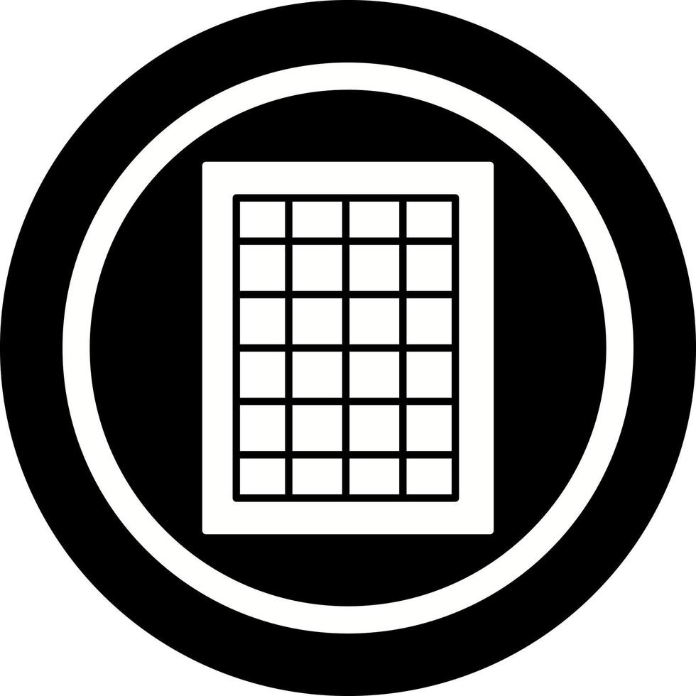 Table of Rates Vector Icon