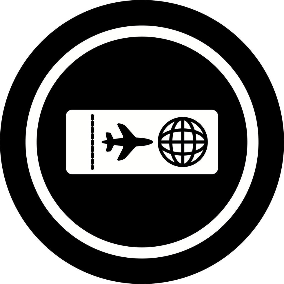 icono de vector de billetes de avión