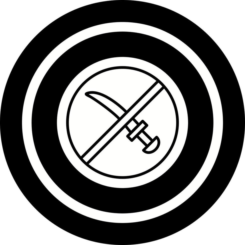 No Weapons Vector Icon