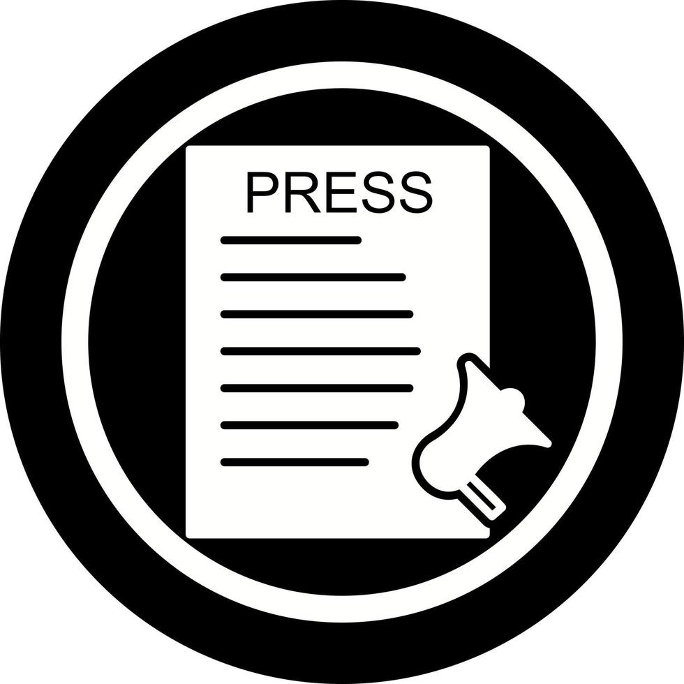 Unique Press Releases Vector Icon