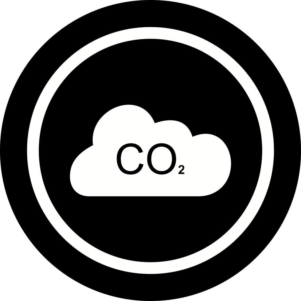 icono de vector de dióxido de carbono