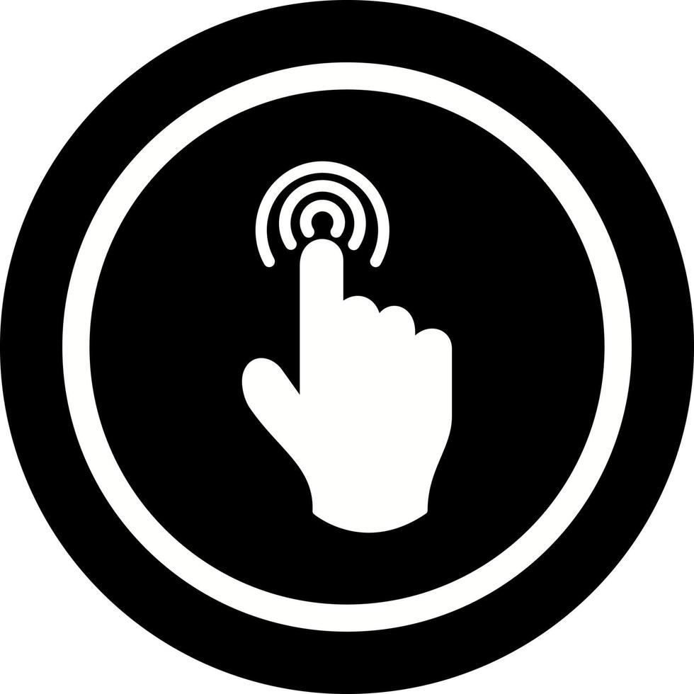 Danger of Hand Press Vector Icon