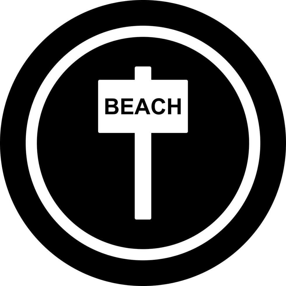 Beach Sign Vector Icon
