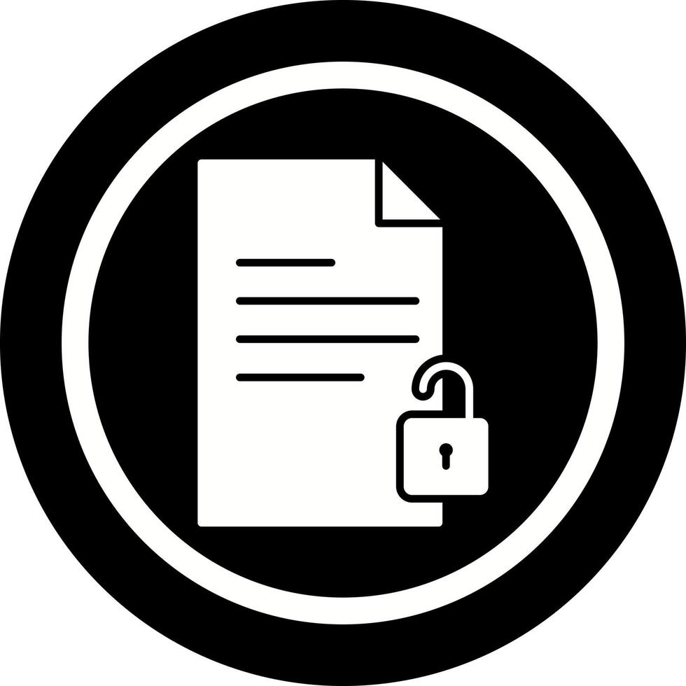 Unlock Documents Vector Icon