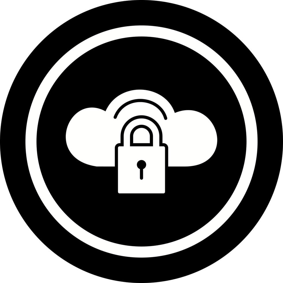 Secure Cloud Vector Icon