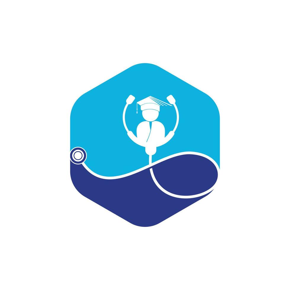 Medical School vector logo design. Medical student icon vector design.