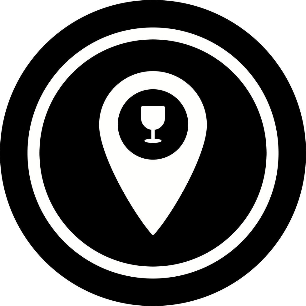 Unique Bar Location Vector Icon