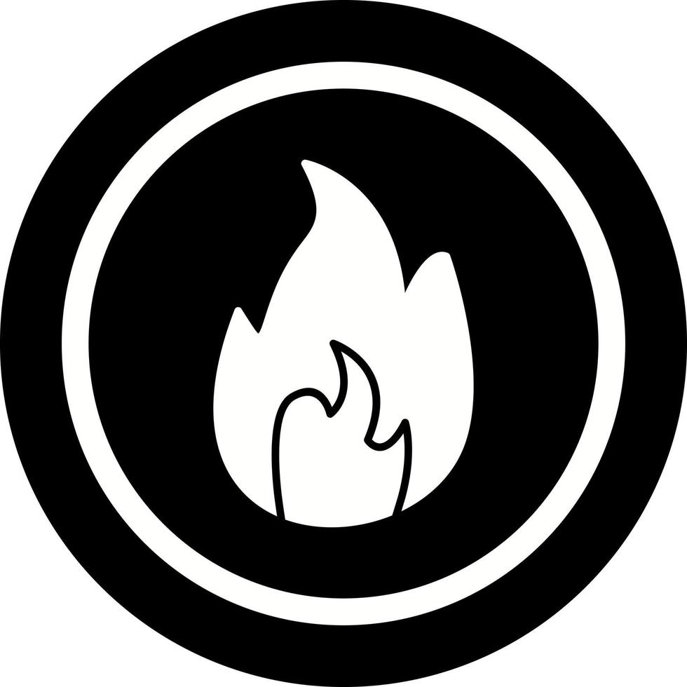Unique Flame Vector Icon