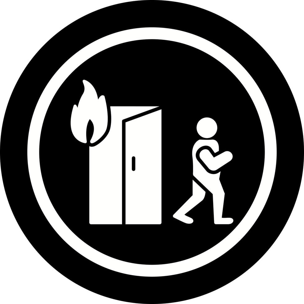 Unique Running from Fire Vector Icon