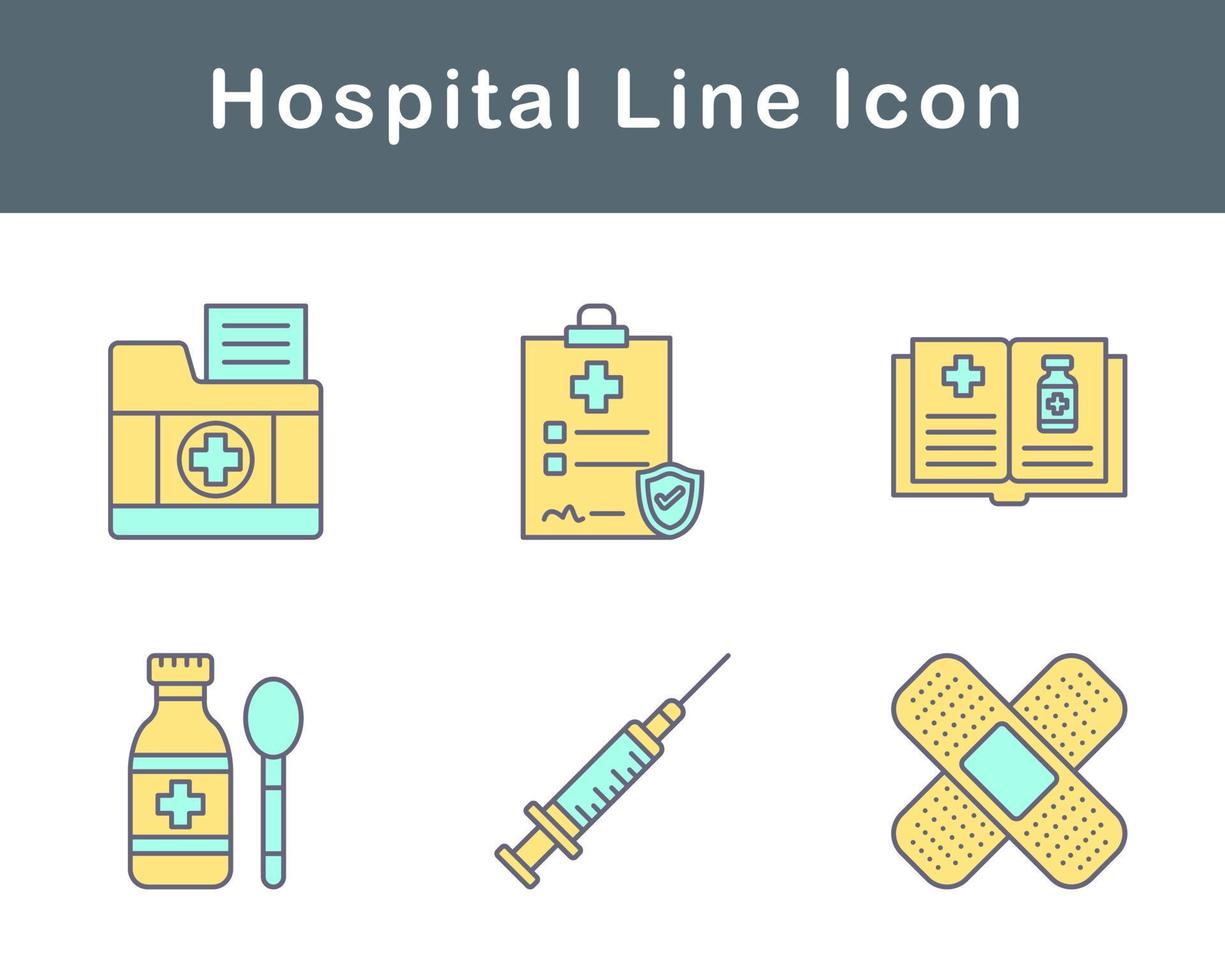 hospital vector icono conjunto