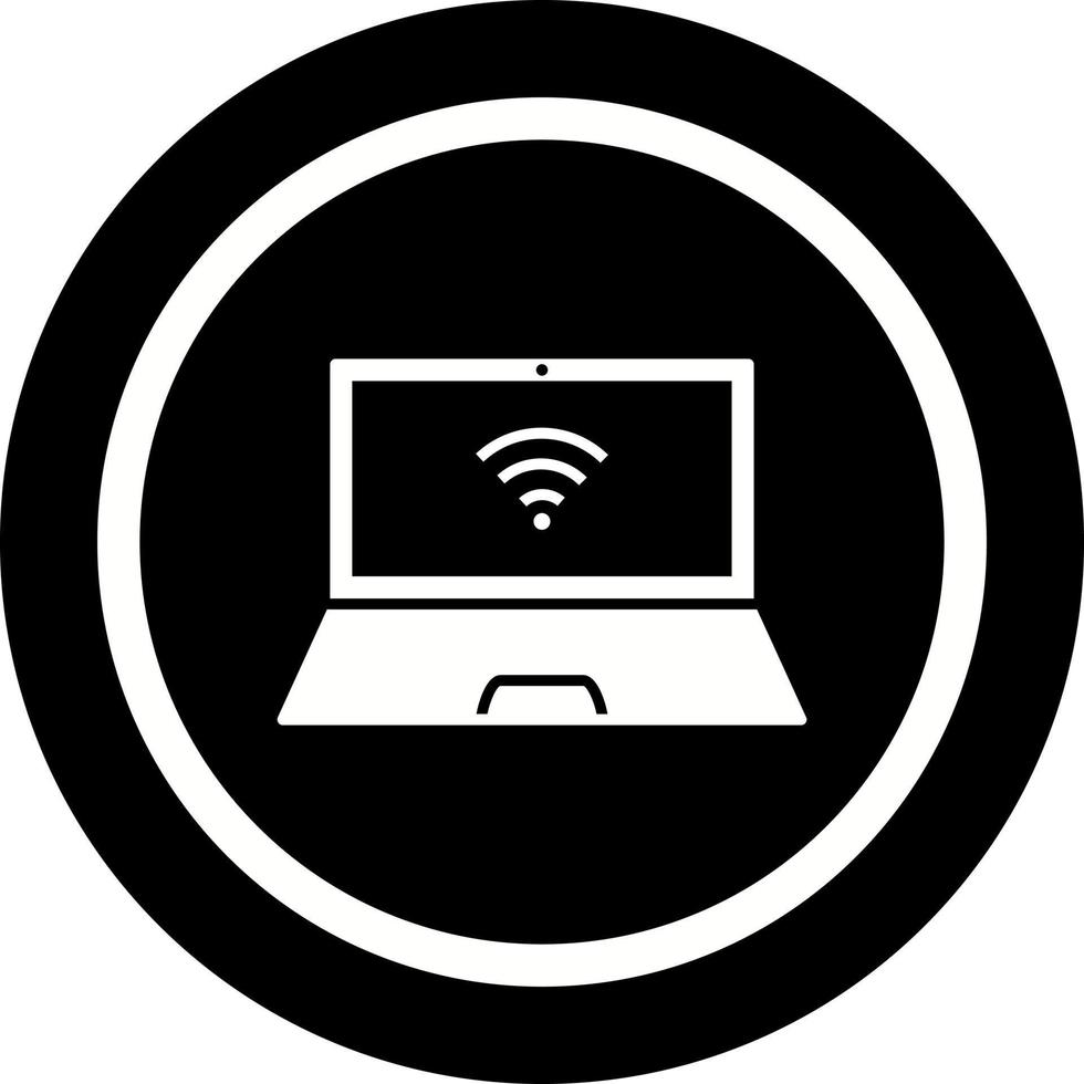 Unique Connected Laptop Vector Icon