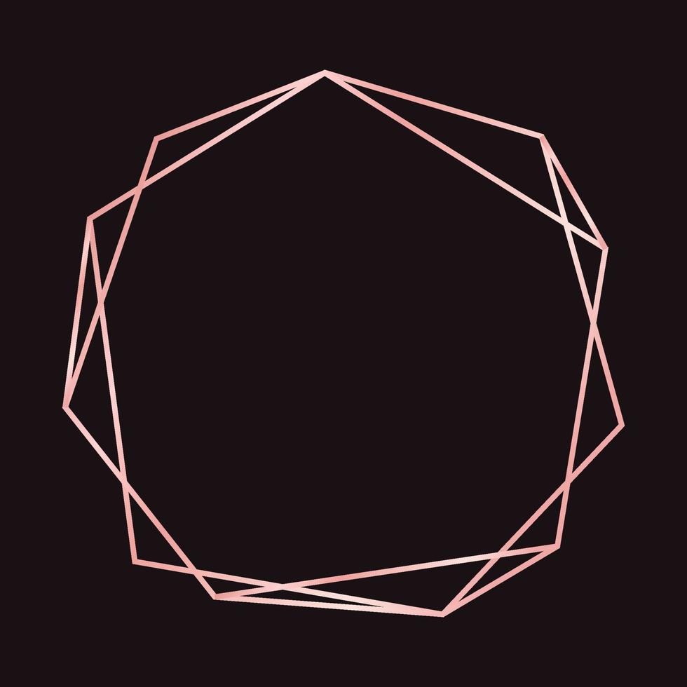 Simple geometric rose gold pattern. Vector modern design template for wedding or birthday invitation, brochure, poster and business card