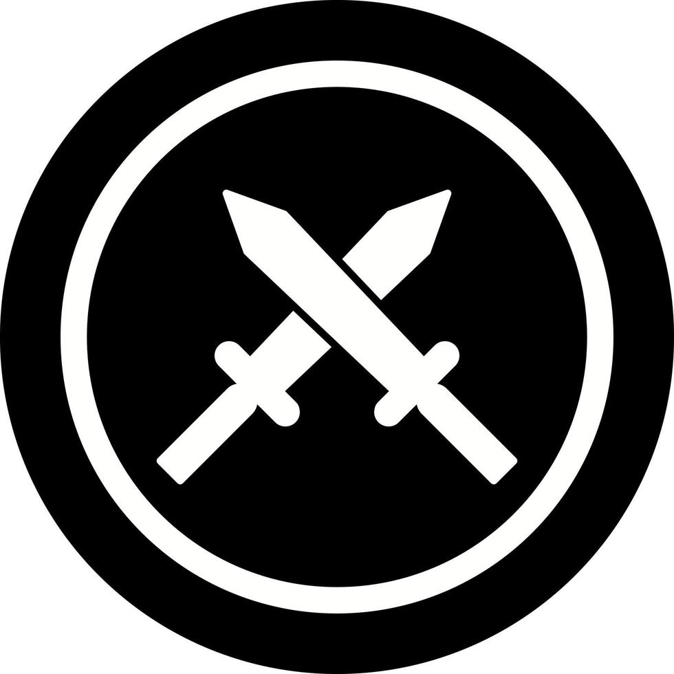 Unique Two Swords Vector Icon