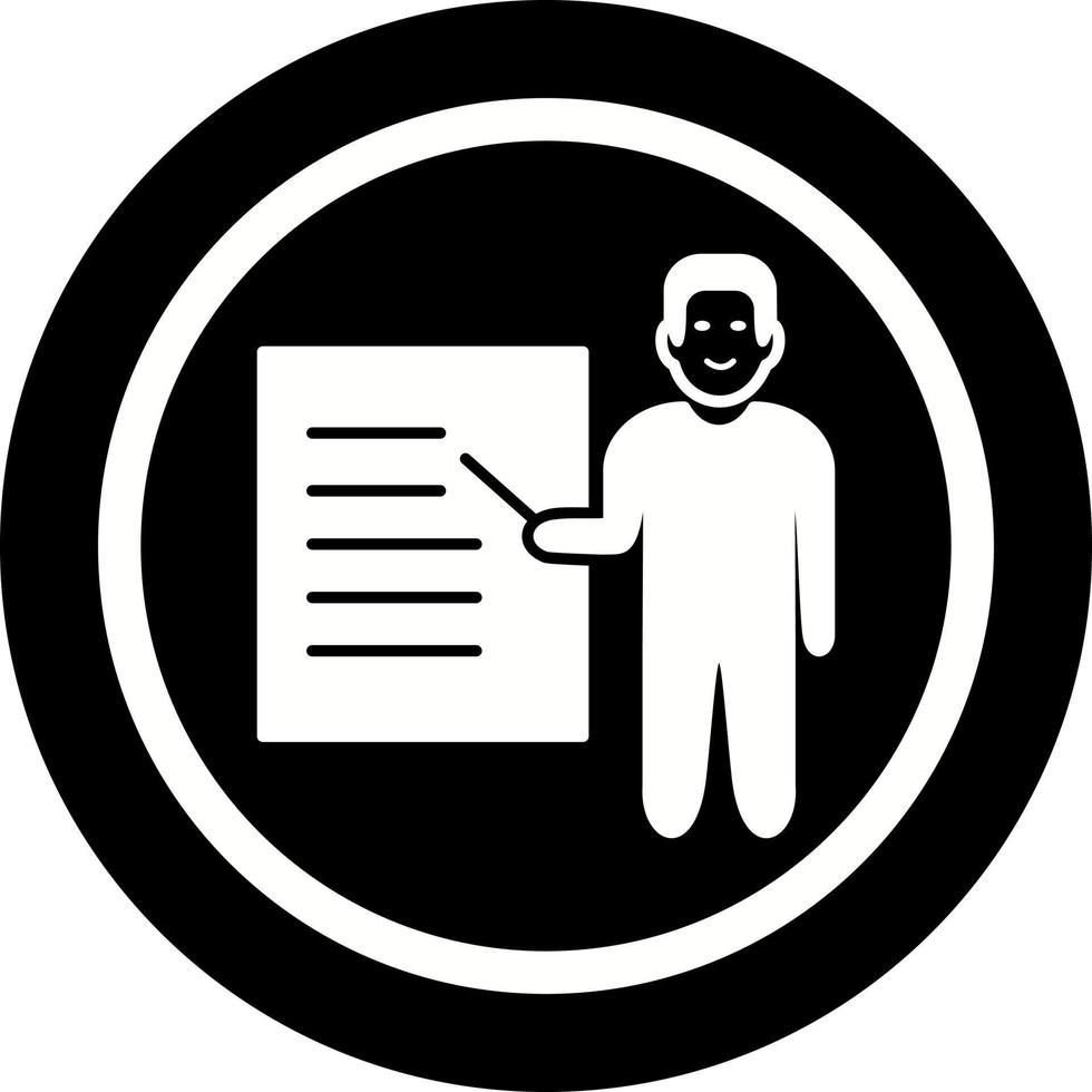 Unique Male Presenter Vector Icon
