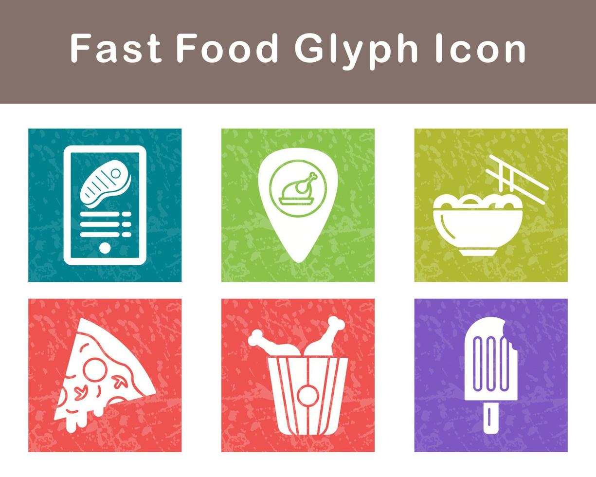Fast Food Vector Icon Set