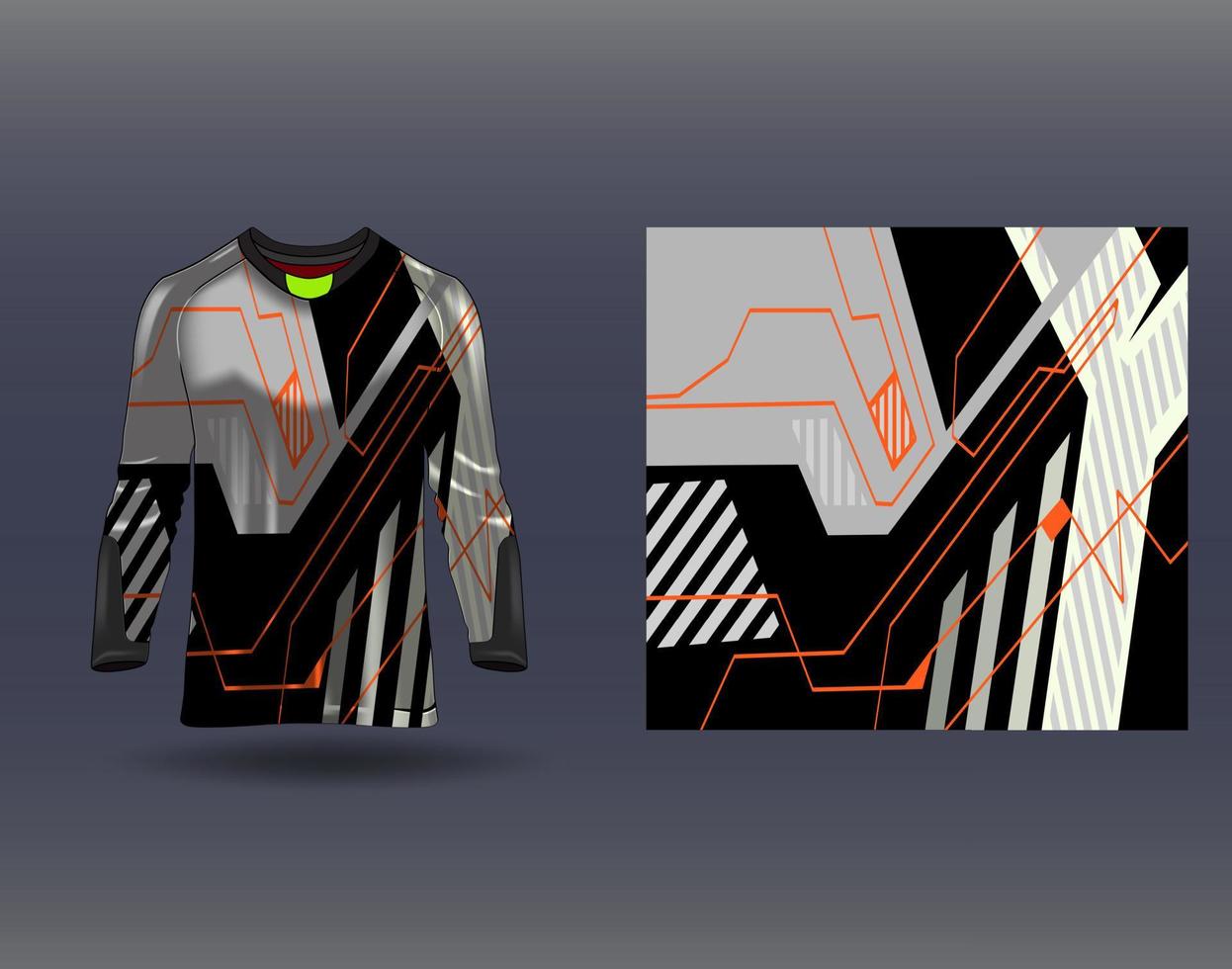 Tshirt sports design for racing  jersey  cycling  football  gaming vector