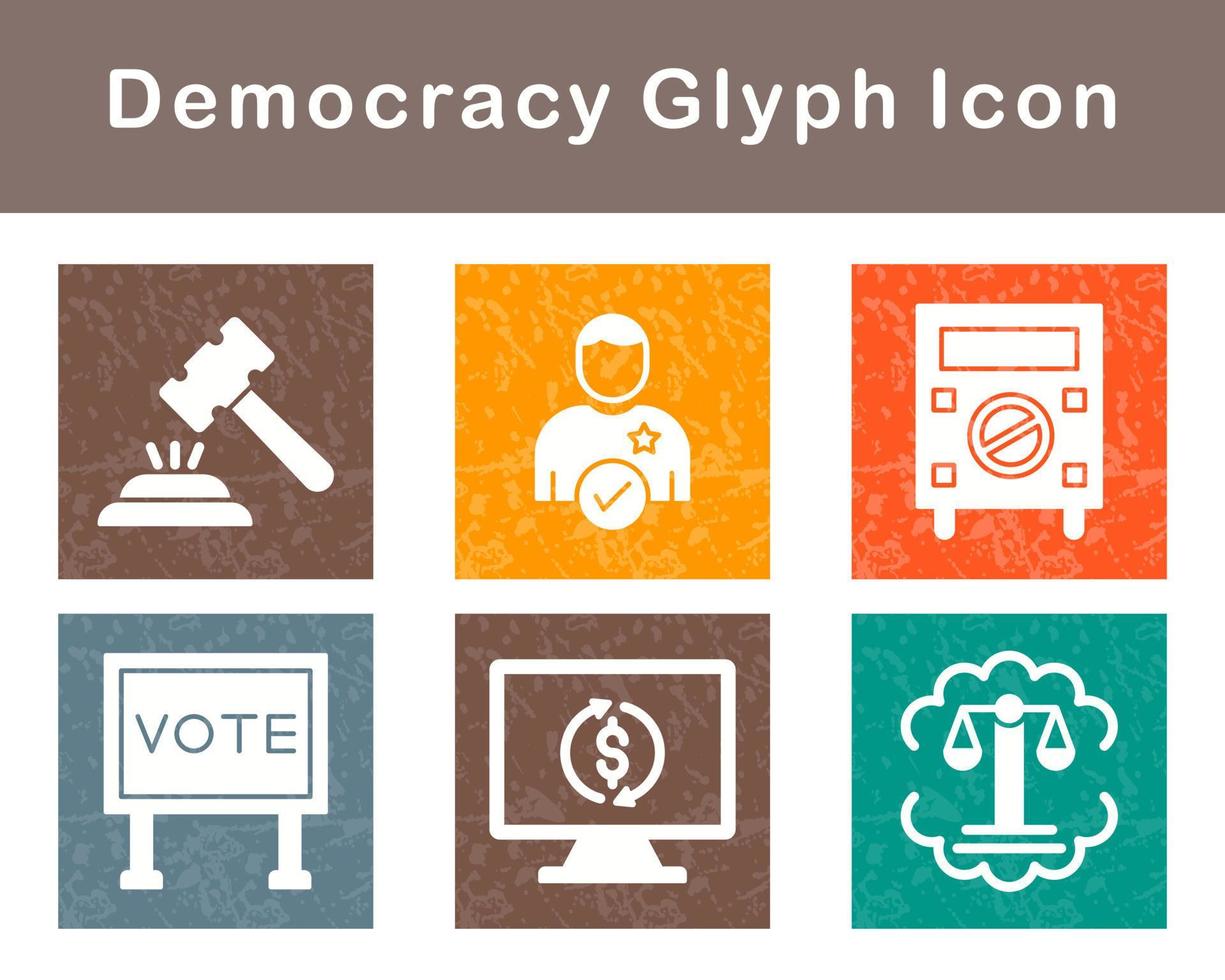 Democracy Vector Icon Set