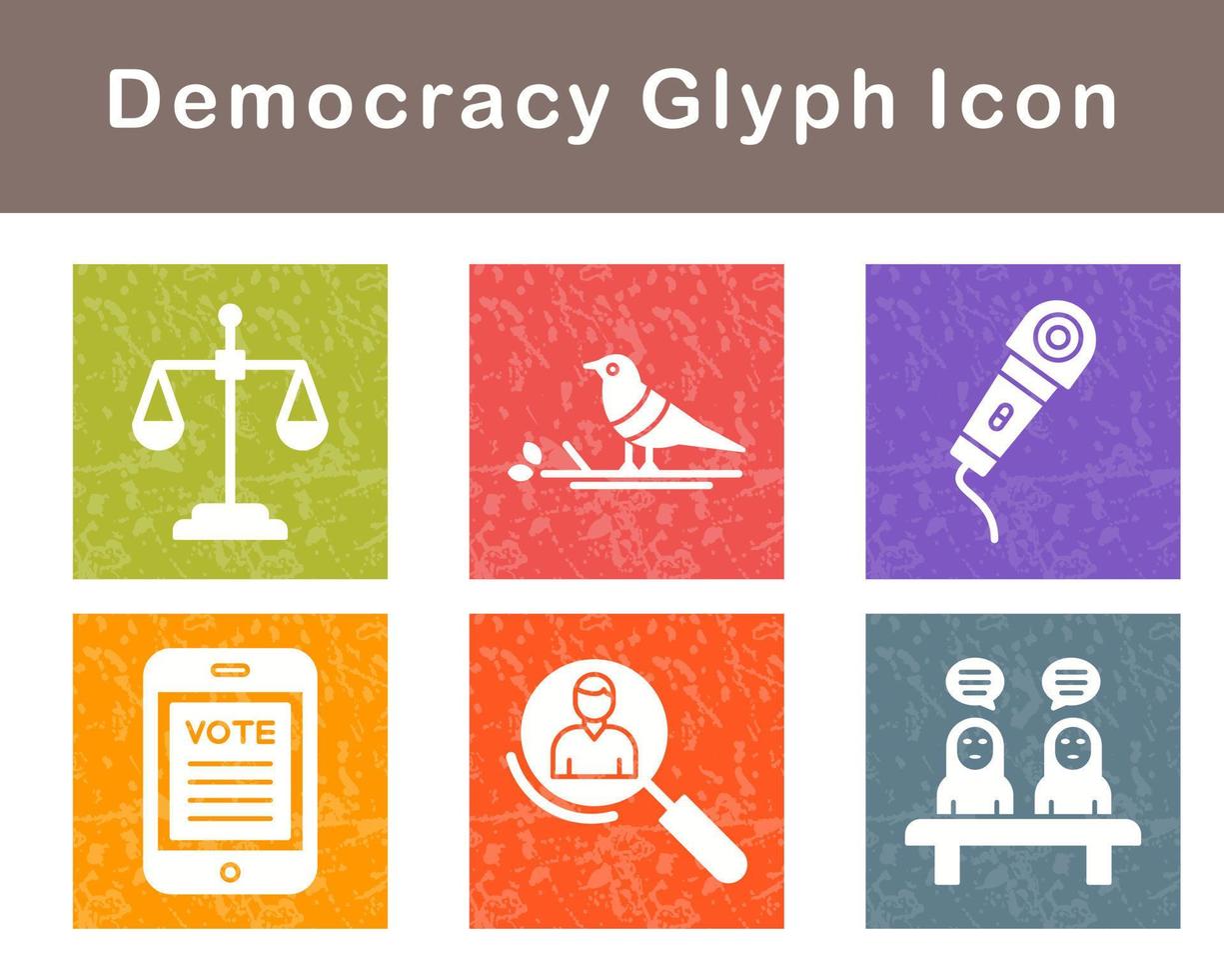 Democracy Vector Icon Set