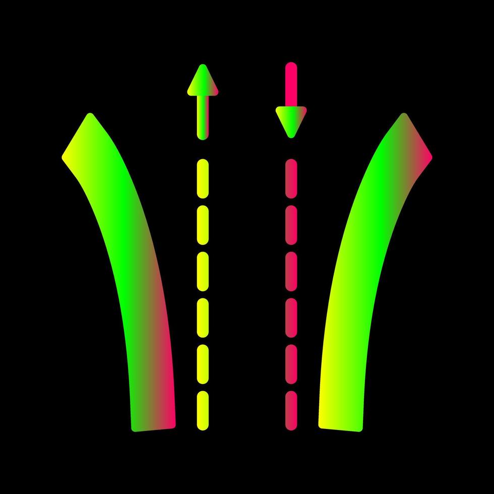 camino único vector icono