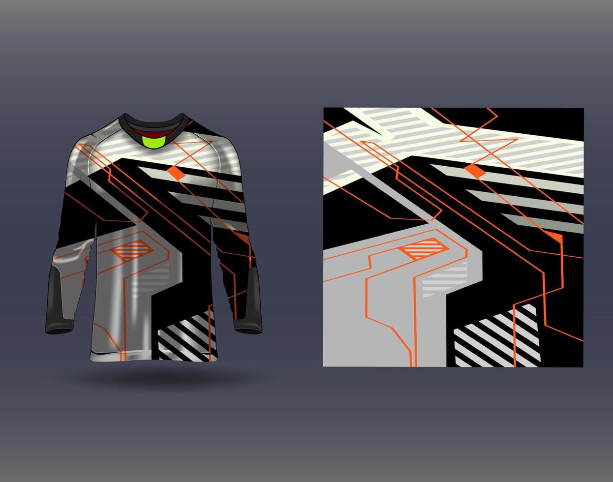 Tshirt sports design for racing  jersey  cycling  football  gaming vector