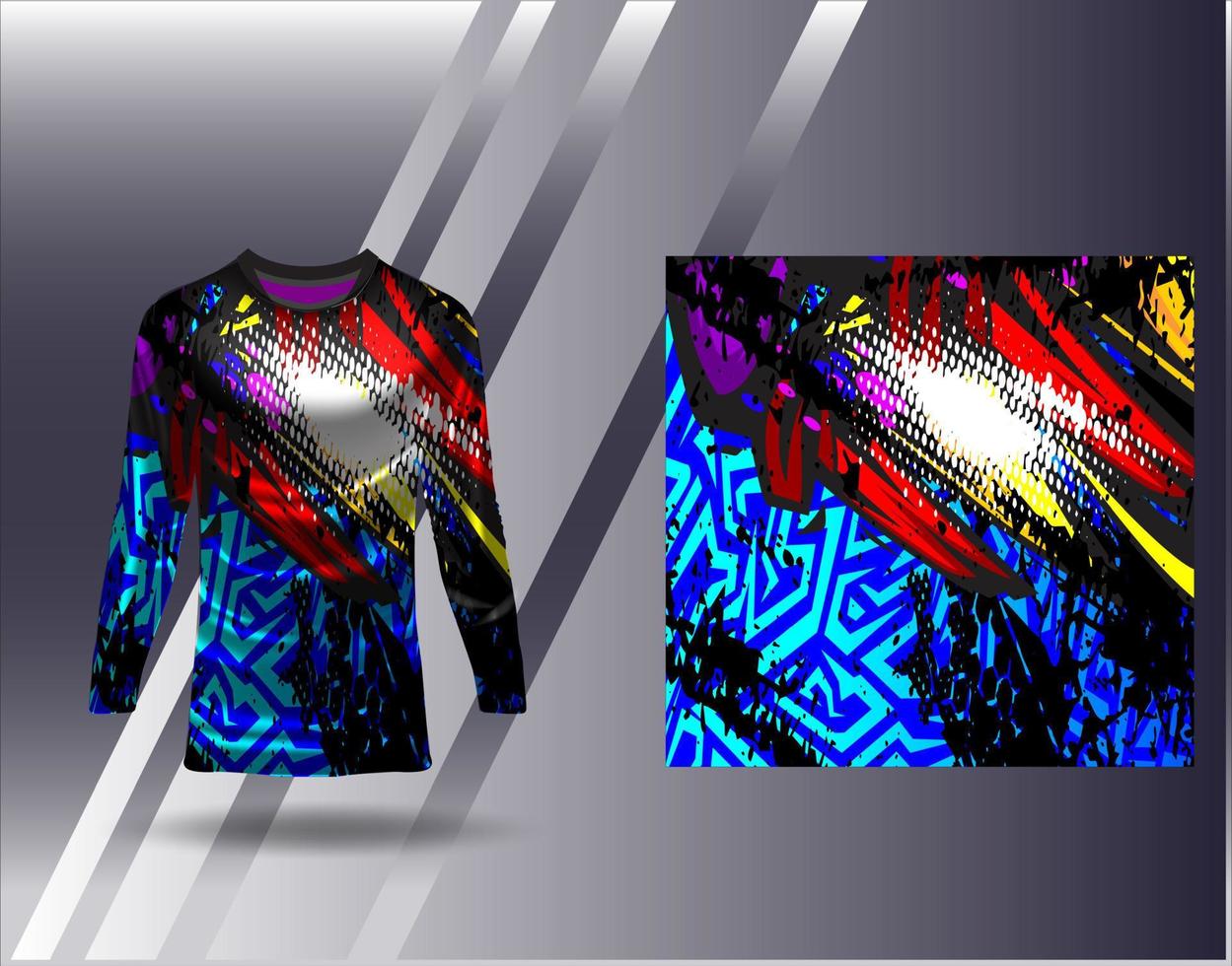 Tshirt sports design for racing  jersey  cycling  football  gaming vector