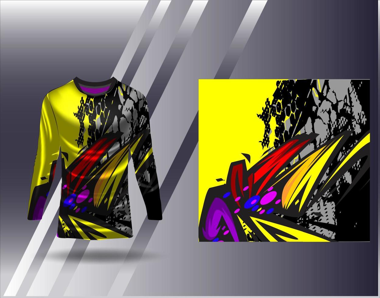Tshirt sports design for racing  jersey  cycling  football  gaming vector